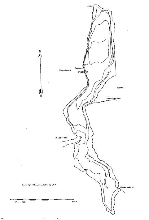 dybdekart over stensjvannet, 1963