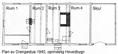 Plan av Drengestua, 1940