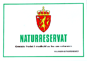 std reservatskilt for norske reservater
