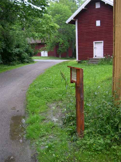 Temaskilt på Søndre Østensjø gård