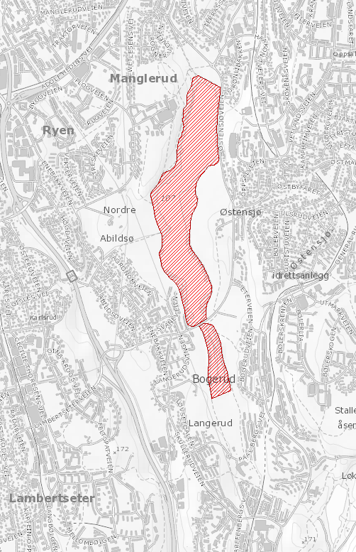 Markering av verneområdene i Østensjøvannet miljøpark